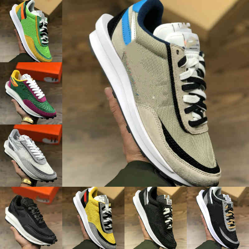 

2021 Mens Running Sports Shoes Fashion LDV Waffle Women Blue Multi Waffle Racer Black White Nylon Summit Multi Pine Green Trainers Varsity S