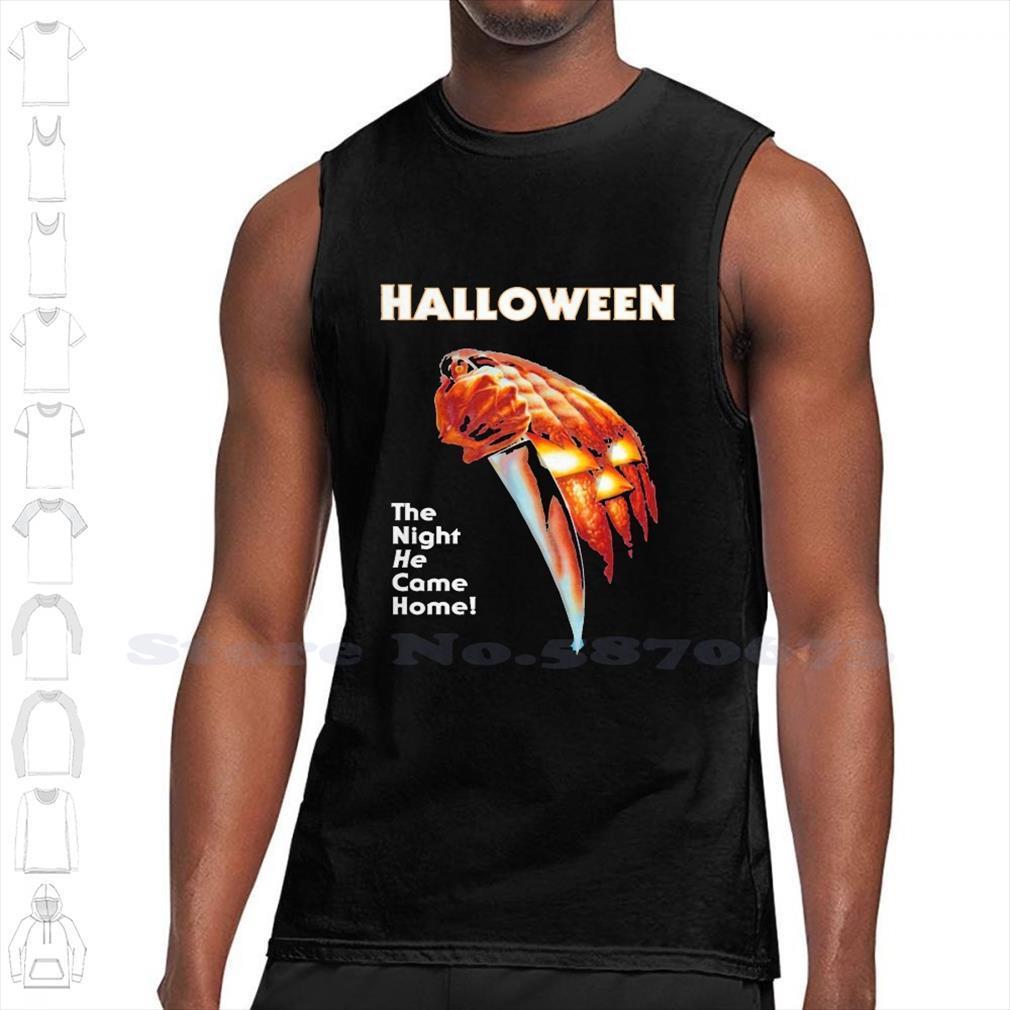 

halloween michael myers black white sleeveless tank men women, White;black