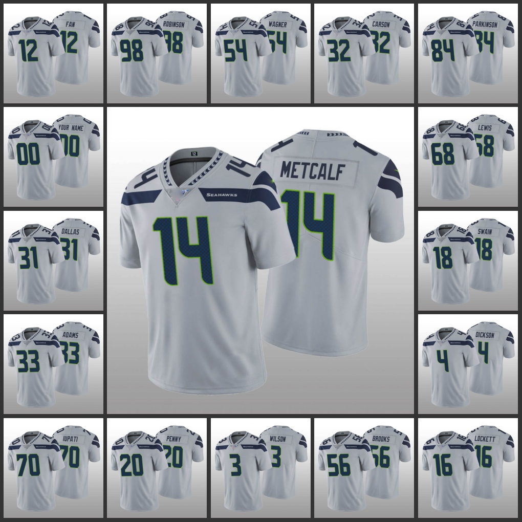 

Seattle''Seahawks''Men #16 Tyler Lockett 14 D.K. Metcalf 54 Bobby Wagner 3 Russell Wilson 33 Jamal Adams Women Youth Cus, Black;red