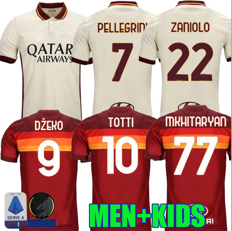 

20 21 as ROMA SOCCER JERSEYS Pellegrini away 2020 2021 rome maglie totti Zaniolo Veretout Schick DZEKO men kids kit FOOTBALL shirts Uniforms, Black;yellow
