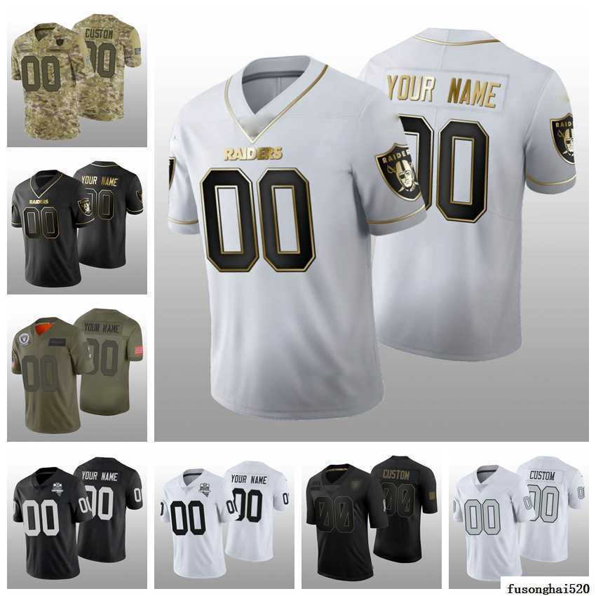 

Custom Las VegasRaidersMEN Custom Black Limited 2020 Salute to Service Women Youth Legend Color Rush Jersey S-6XL