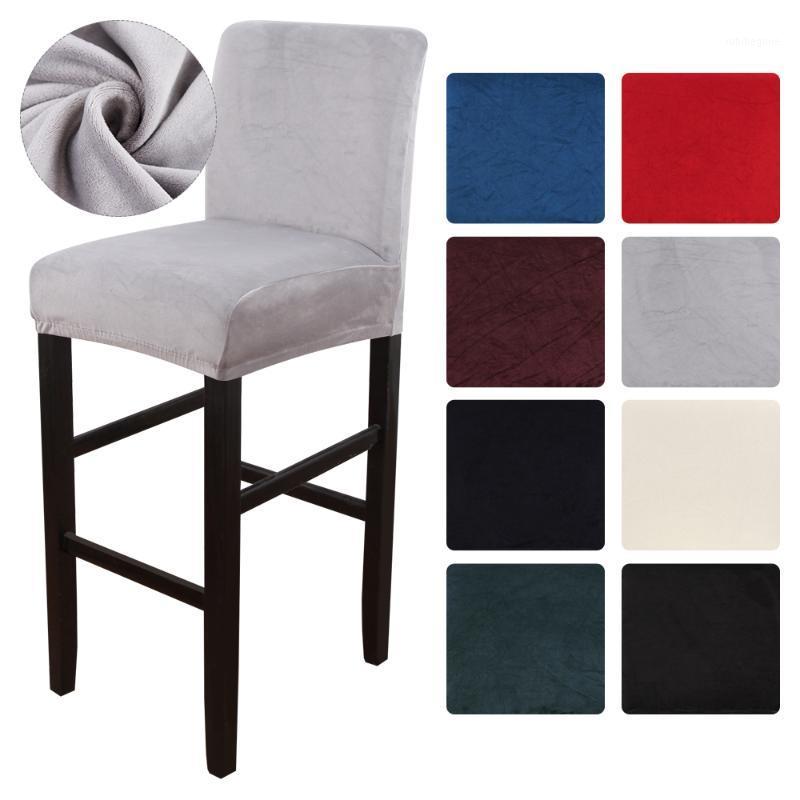 

High Stool Solid Color Chair Cover Stretch Spandex Covers Slipcover Living Room Home Wedding Decoration