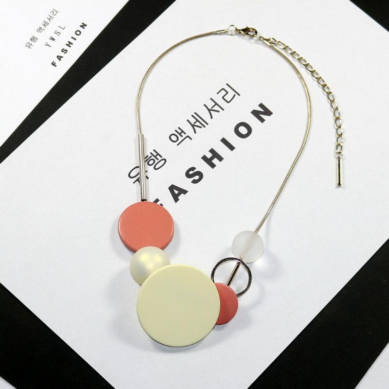 Pendant Necklaces Vintage Womens Necklace Painted Wood Bead Handmade Jewelry Long Chain Sweater For Woman Accessories Mama Gifts-image-703609835