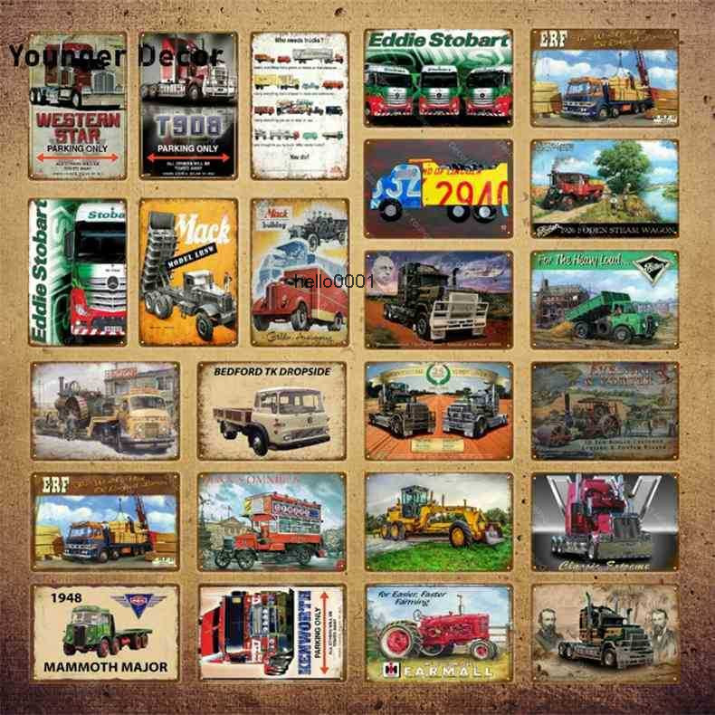 

Vintage Truck Car Metal Signs Farmall Farming Farm Tractors Poster Wall Art Painting Plaque Pub Garage Club Decor YI-006