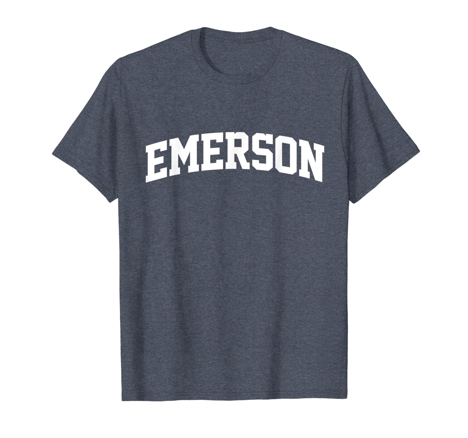 

emerson name first last retro sports arch t-shirt, White;black