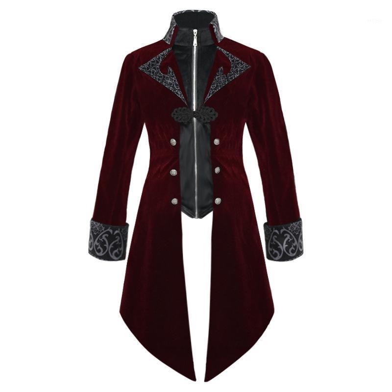 

Men' Jackets Men Medieval Steampunk Tailcoat Halloween Party Costumes Renaissance Pirate Vampire Gothic Jacket Vintage Frock Coat Uniform, Black