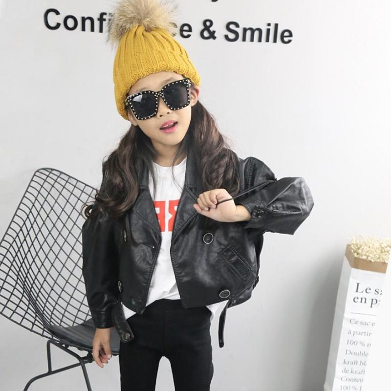 

Jackets Baby Children's PU Leather Jacket Double Breasted Long Sleeve Locomotive Coat Spring Vintage Harajuku Moto Kids Outerwear Y602, Blue;gray