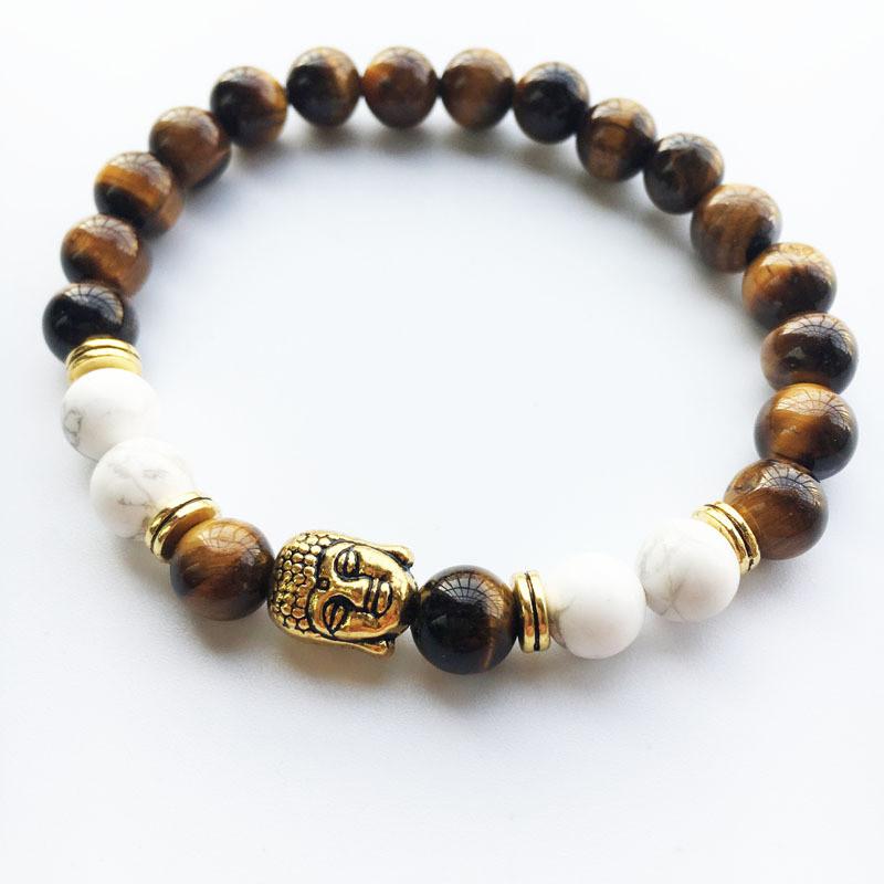 

Beaded, Strands Arrived Women Men Bracelet Buddha Head With Beads Buddhism Yoga Jewelry Amulet Gift For Friend Provide Drop, Black