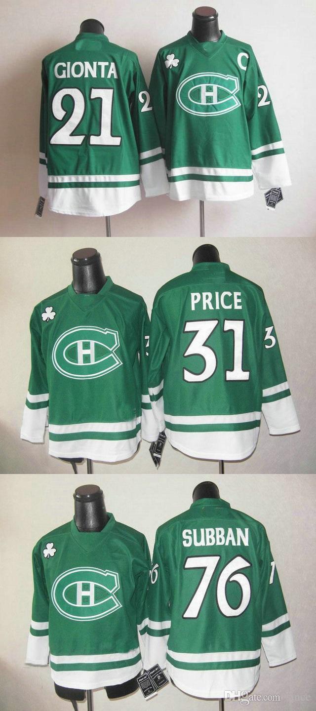 

Wholesale 2016 New Montreal Canadiens 21 Brian Gionta 31 Carey Price 76 PK Subban Green Ice Hockey Jerseys Top Quality Drop shipping, 21 brian gionta green
