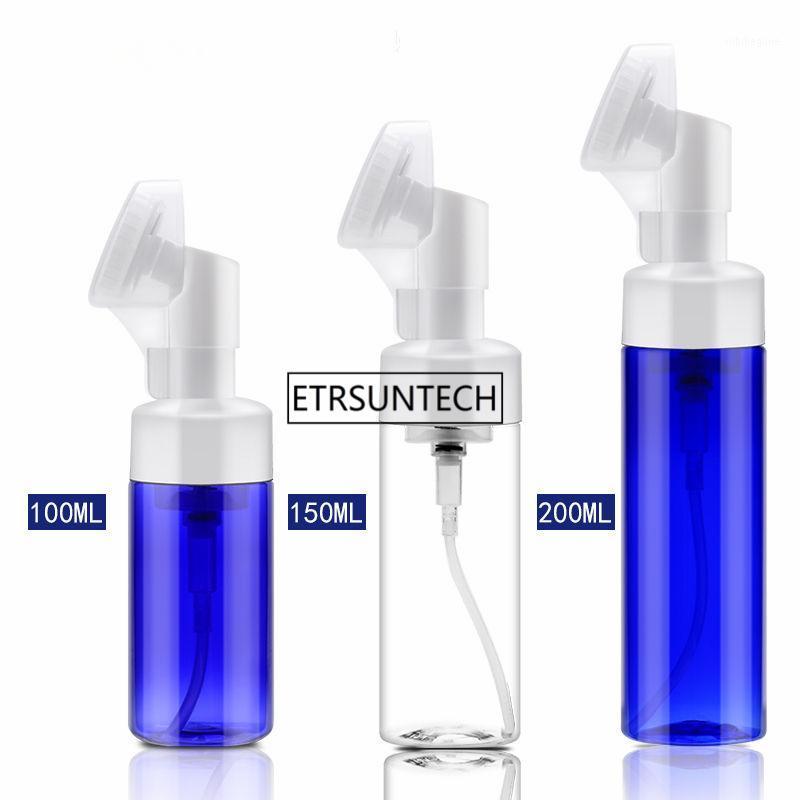 

Storage Bottles & Jars 100ml/150ml/200ml Foaming Bottle Froth Pump Soap Mousses Liquid Foam With Massage Brush Head Tube F2127
