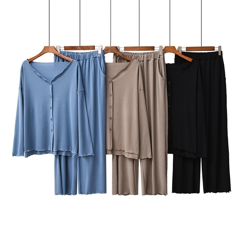 

Autumn Ladies Pajamas Set Comfort Solid Color Women Sexy V-Neck Homewear 2Pcs Long Sleeve+Pants Casual Wear 211109, Yellow