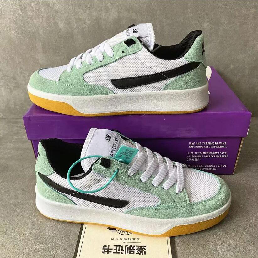 

2021 Adversary Light Dew Blue White Black Skateboard Shoes Men And Women SB University Gold Mesh Casual Sports Sneakers, Green