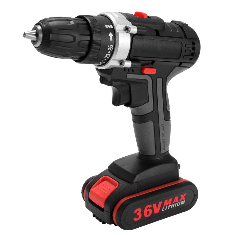 

Professiona Electric Drills 36V 1300mAh Cordless Drill Screwdriver Speed Adjustment Wireless Power Driver Li-Ion Battery Drilling Machine