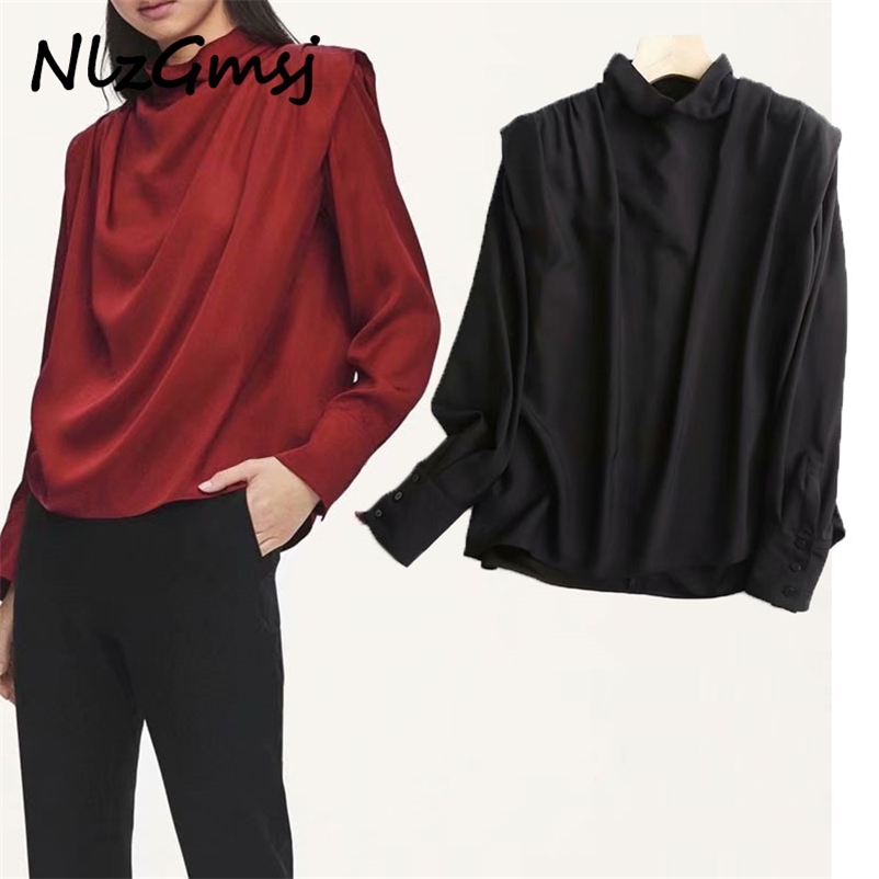 

Blouse Women England Style High Street Vintage Pleated Fashion Blusas Mujer De Moda Casual Shirt Tops 210628, As picture