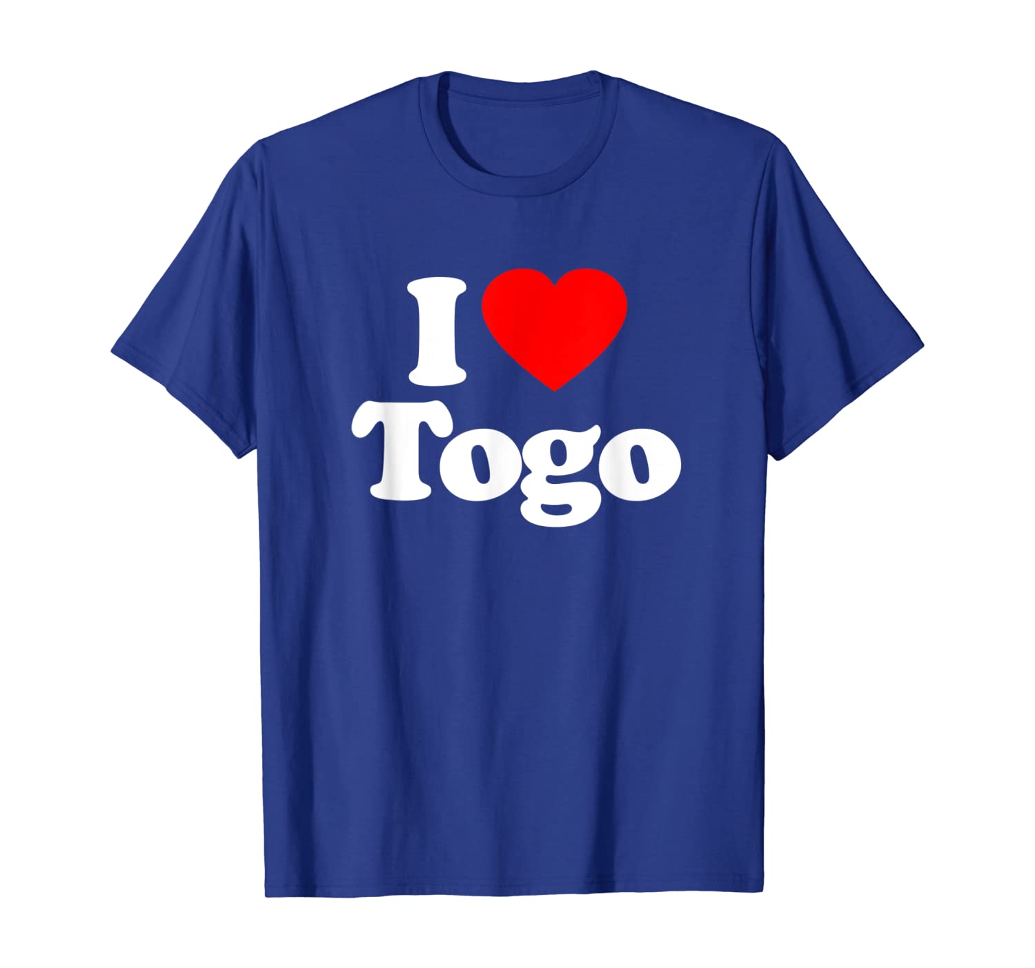 

I Love Togo Heart Souvenir Funny T-Shirt, White;black