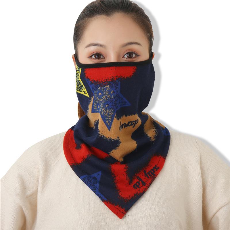 

Scarves Women Winter Cotton Feeling Mask Man Neck Scarf Rings Headband Soft Warm Face Scarfs Masks Riding Neckscarf Earhook