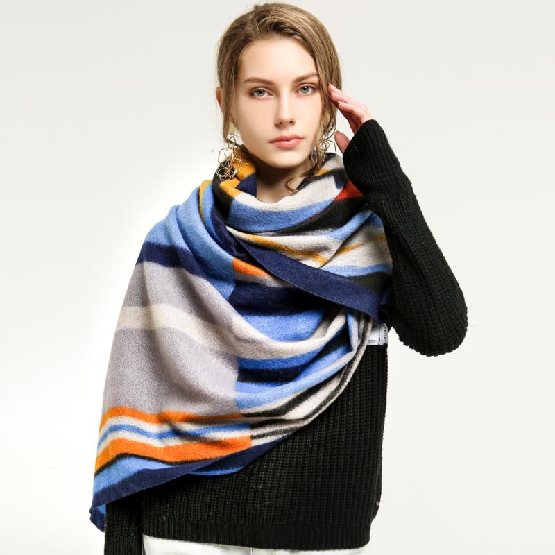 

Scarves Imitation Cashmere Striped Scarf 2022 Autumn And Winter In Stock