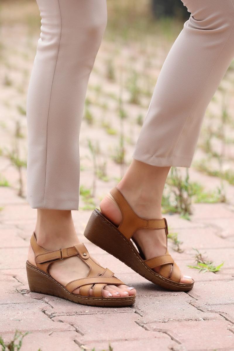 

Women's Brown Wedges Sandals, As pic