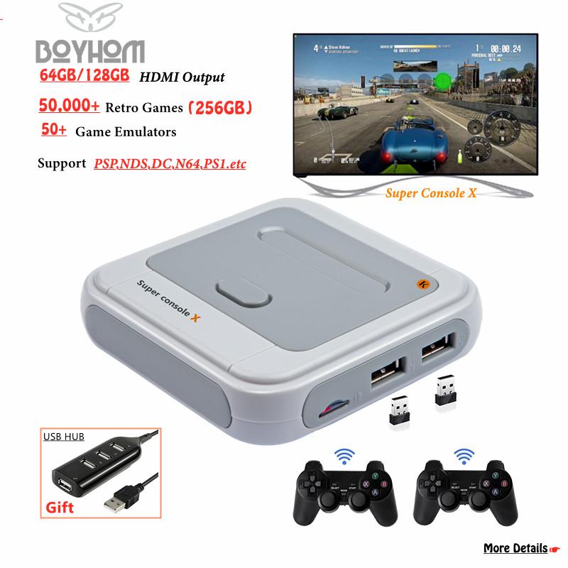 

Boyhom Amlogic S905M WiFi Output Super Console X 50+ Emulators 50000+ Games Retro Mini TV Video Game Player For PS1/N64/DC Portable Players