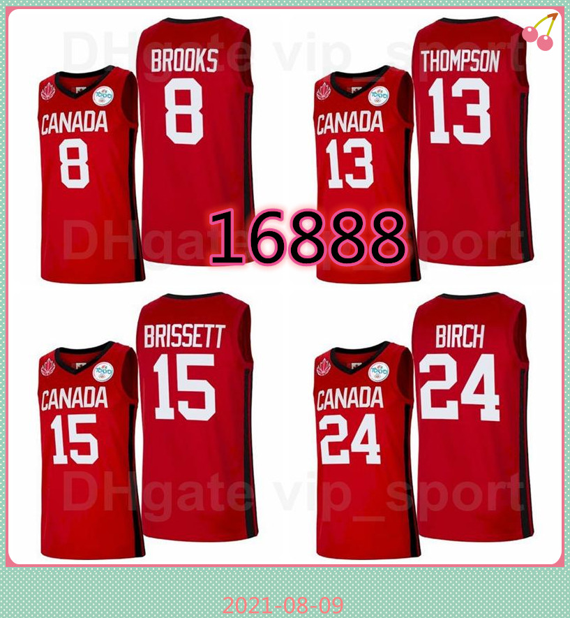 

2020-20 Tokyo Olympics Basketball Canada 15 Oshae Brissett Jersey 8 Dillon Brooks 6 Cory Joseph 9 Kelly Olynyk 13 Tristan Thompson 10 Trey Lyles Team Color Red, With olympics patch