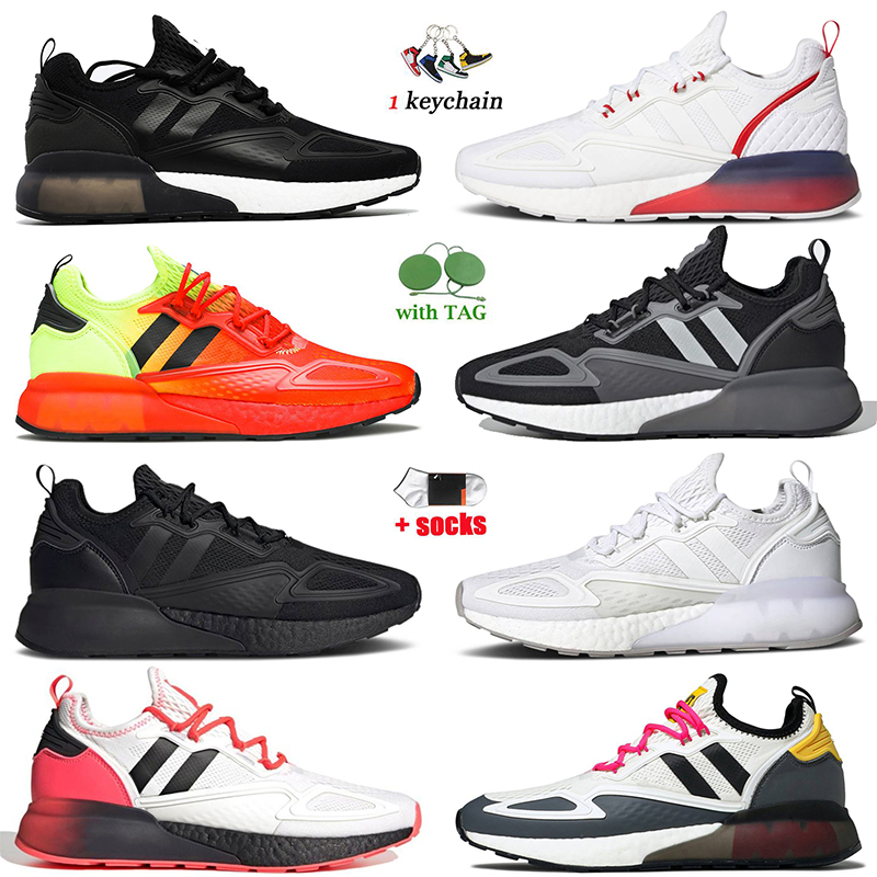 

Outdoor Walking Sports Women Men ZK 2K Running Shoes Solar Yellow Red Gradient Fade Sole Cloud White Multi Grey Signal Cyan Triple Black Trainers Mens Sneakers, D4 black grey 39-45