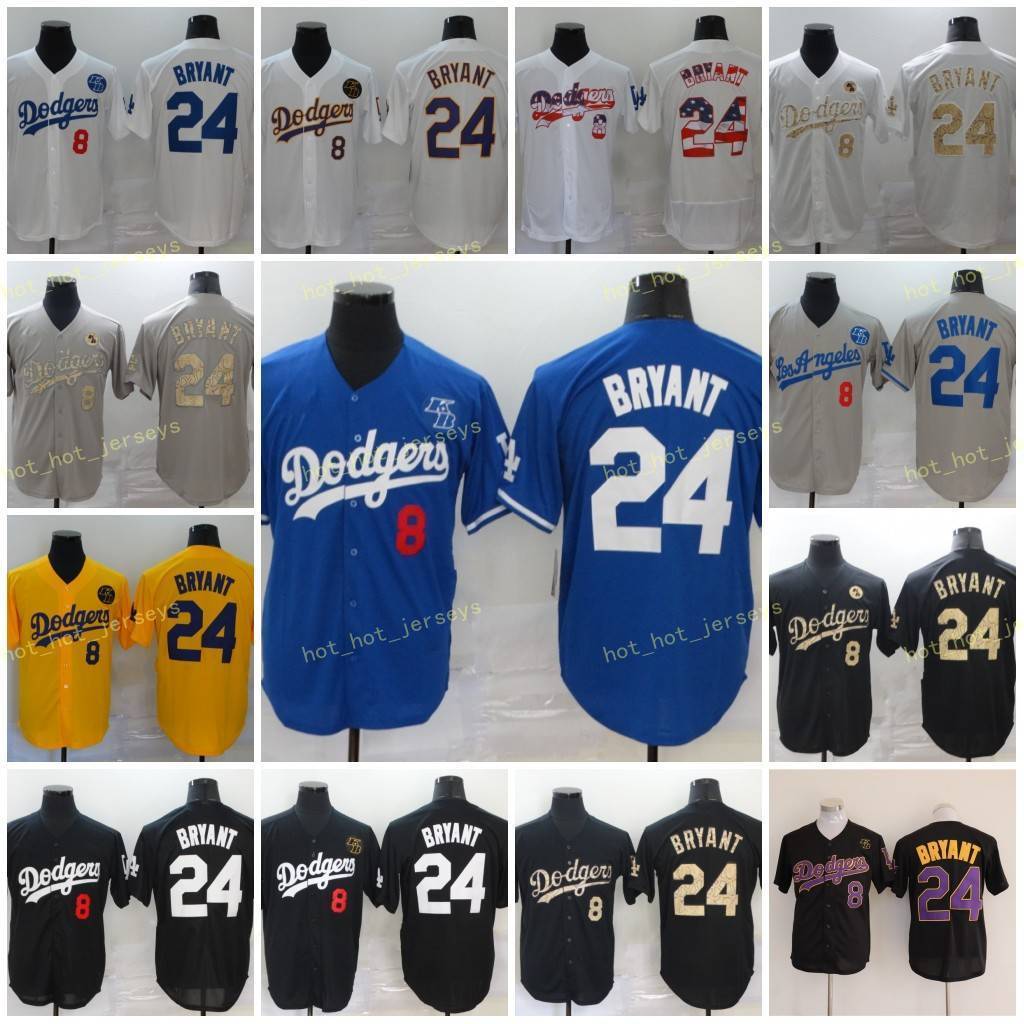 

Mens 8 Bryant Baseball Jerseys 24 Manba Portrait Retired Legend Stitched Flexbase Cool Base Team White Blue Yellow Grey Black Purple, Men