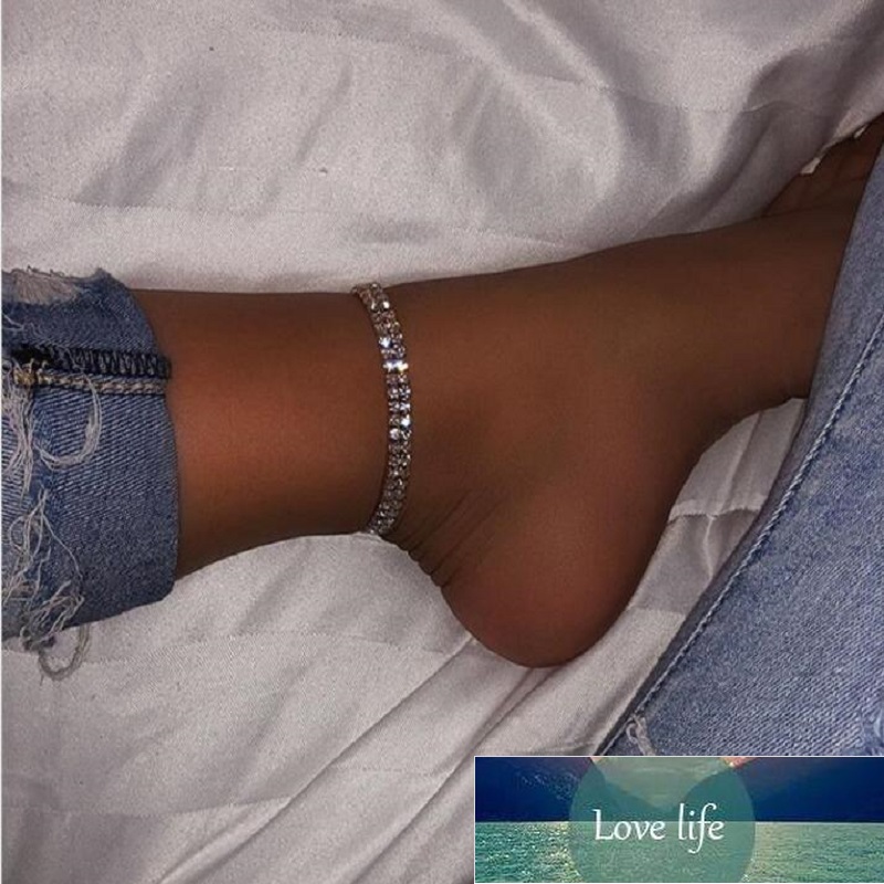 

Gelang Kaki Rantai Emas Aksesoris Fashion Kristal Gelang untuk Wanita Musim Panas Pantai Bertelanjang Gelang Pergelangan Di Tali