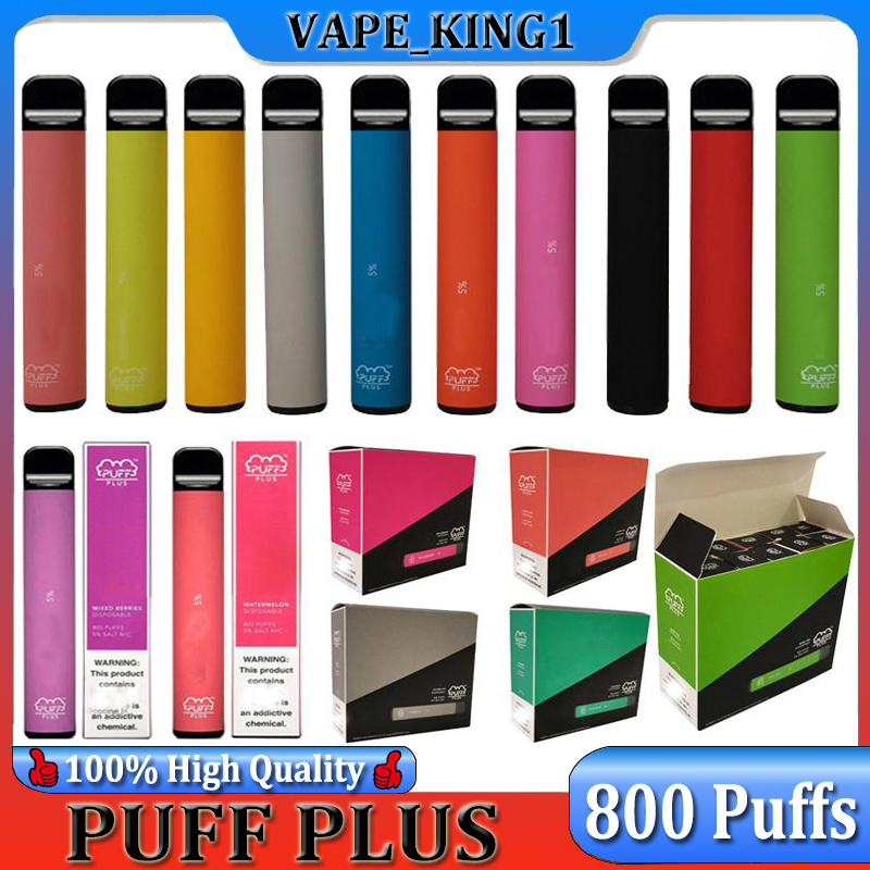 

Puff Bar Plus Disposable Vape Pod Electronic Cigarette 800 Puffs Vapor Device 550 mAh Battery 3.2ml Pods Pre-Filled Cartridges Kit E Cigs