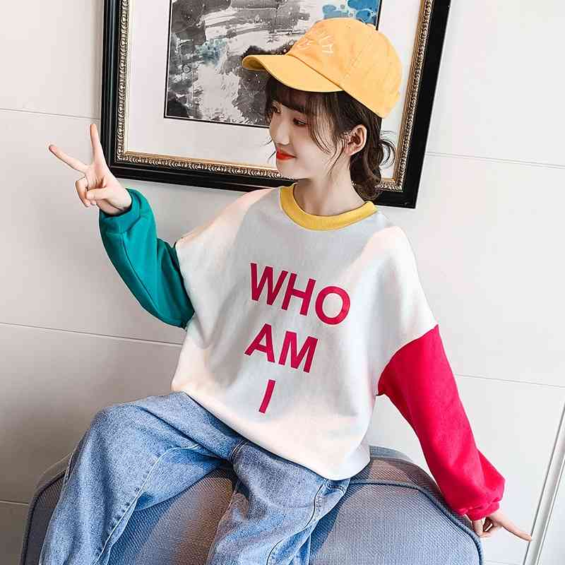 

Exotic 2021 new net red top big children's fashionable long sleeve spring girls' clothes