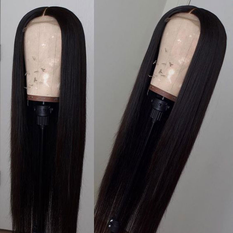 

26 Inch Full Lace Human Hair Wig with Baby Hair Pre-stretched Brazilian Remy Hair Natural Color