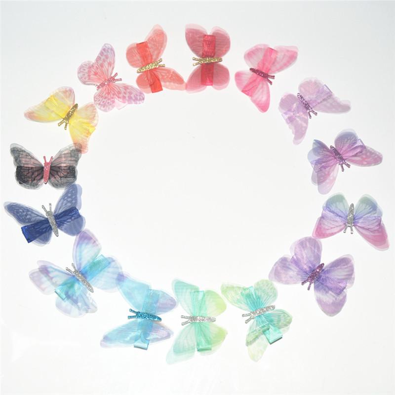

Dog Apparel 30/50pcs Cute Double-layer Simulation Tulle Colored Bow Pet Grooming Supplies Hair Bows Clips Cat Accessories, 30pcs
