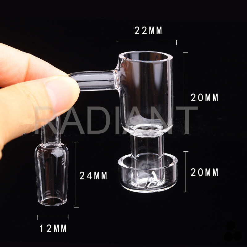 

Terp Slurpers Blender Smoking Quartz Banger 14mm 22mmOD 24MM 25MM 20MM Dia four Styles Nails For dab rig Glass Bongs