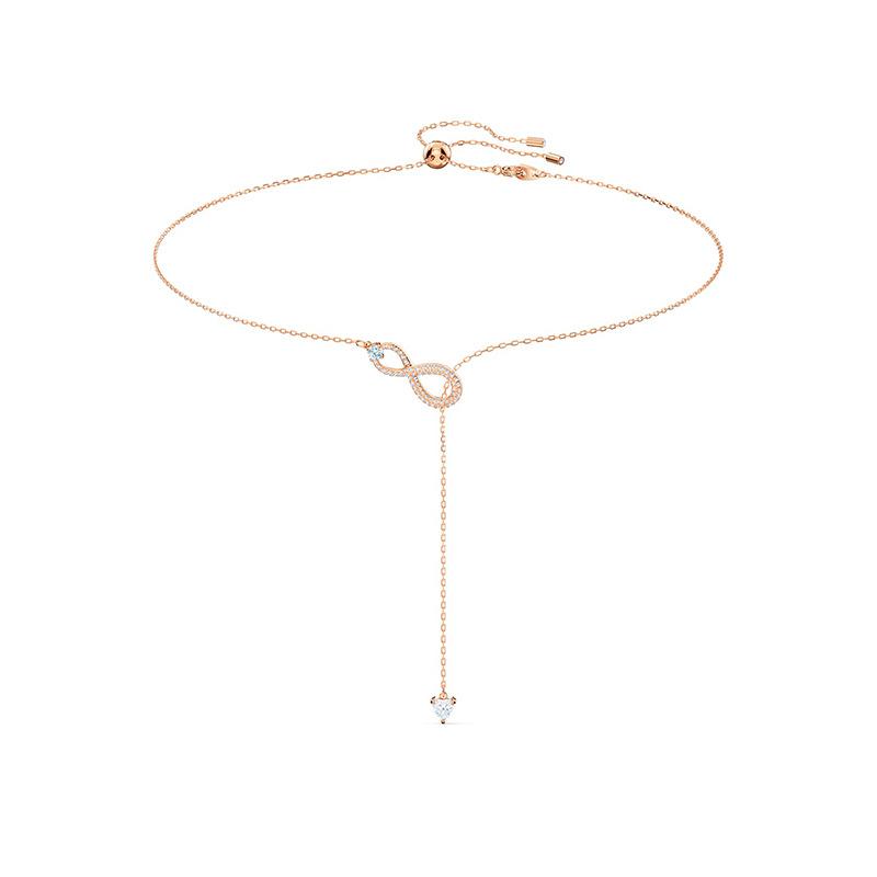 

Pendant Necklaces Necklace 2021 Y-Shaped Women Tassels Choker Girlfriend Rose Gold Color