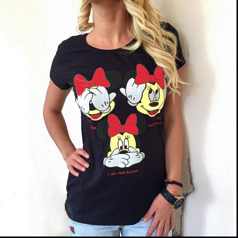 

Summer Selling Harajuku Print Womens Blouses Pattern Black Round Neck Short Sleeve White Tops Camisa Feminina