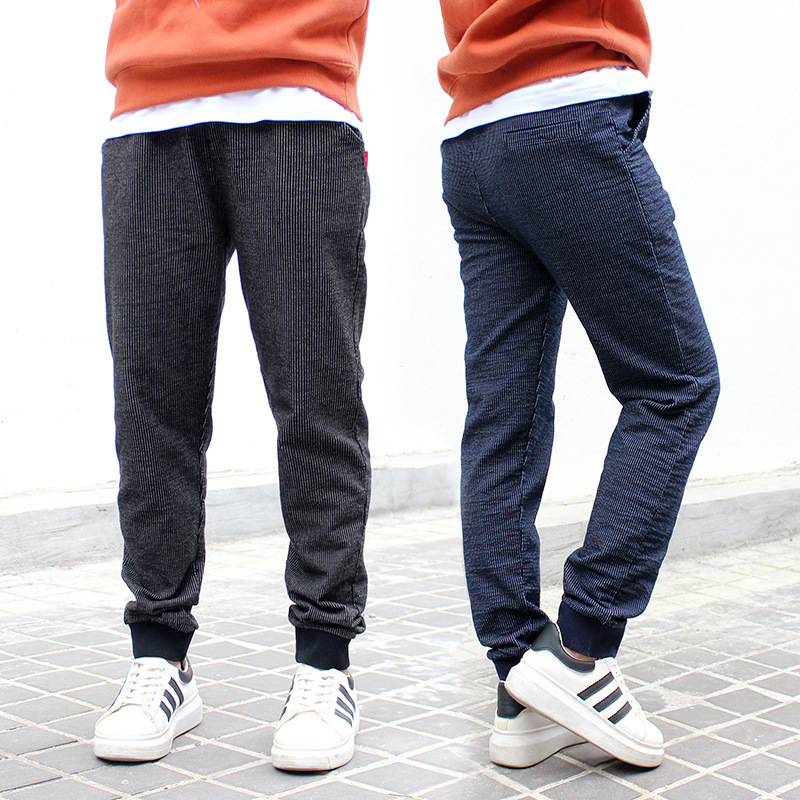 

Fashion Slim Fit Gray Plaid Stripe Casual Harem Pants Kids teen Boy Trousers 4 5 6 7 8 9 10 11 12 12 14 Year Boys Sport Joggers 793 V2
