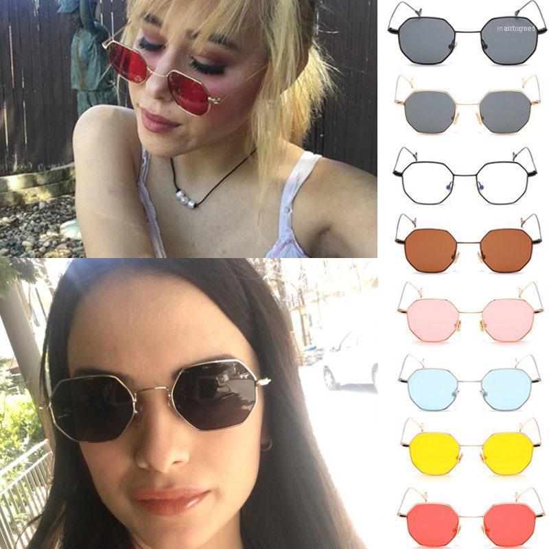 

Sunglasses 2021 Multi Shades Retro Vintage Steampunk Octagon Women Brand Designer Female Sun Glasses Fashion Metal UV4001
