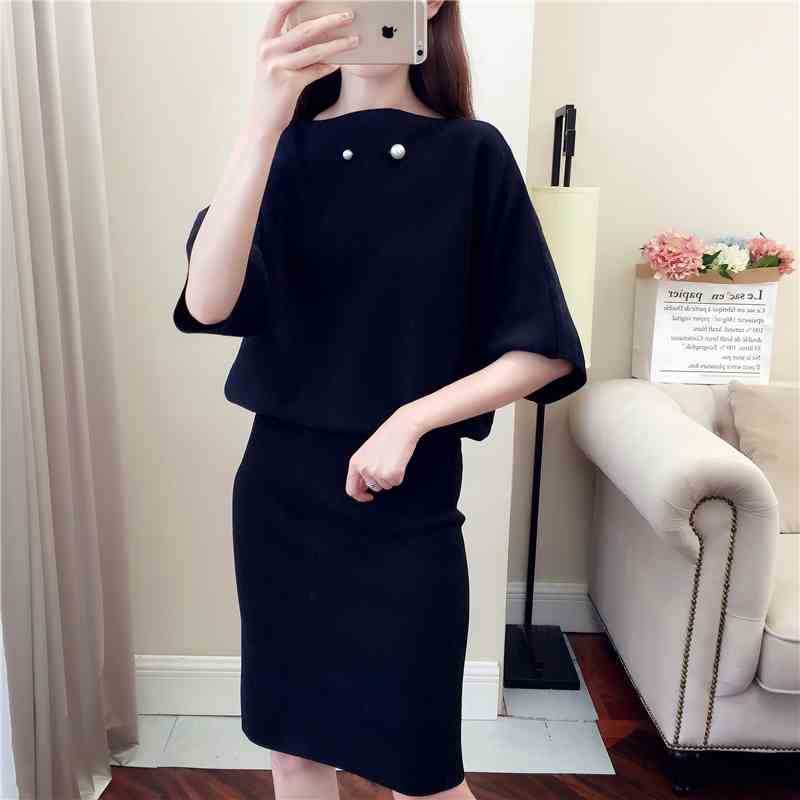 

Autumn Winter handmade crochet knit sweater and long sections package hip skirt suit women fashion suits 2 piece sets 210603, Purple