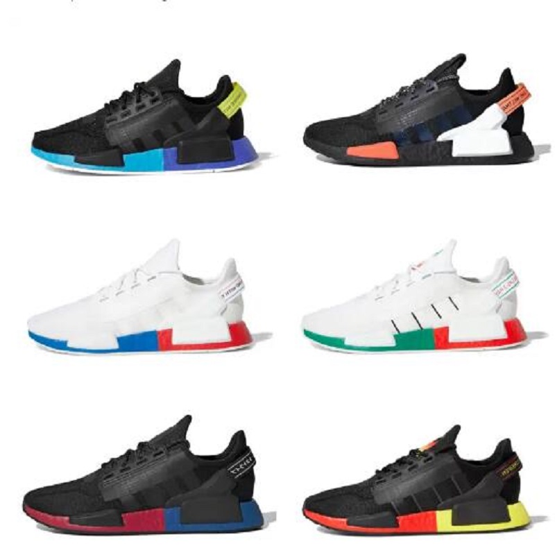High Quality Mens Womens Running Shoes NMD R1 V2 Core Triple White Black Mesh Tokyo Blue Glow Vapour Pink Light Onix Outdoor Trainer Coach Designer