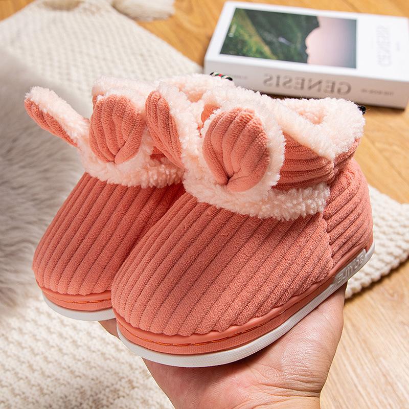 

Slipper Winter Infant Slippers Children Home Non-slip Indoor Cotton Baby Girls Boys Casual Shoe Kids Toddler Kindergarten Sneaker, Black;grey