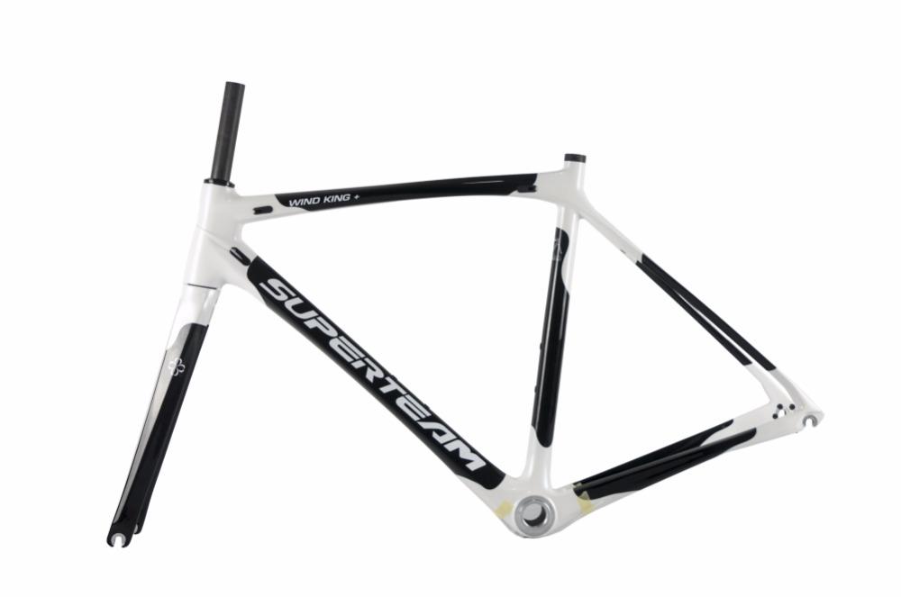 

Bike Frames Superteam Design T700 Carbon Frame Road Full Fibre Bicycle, Black