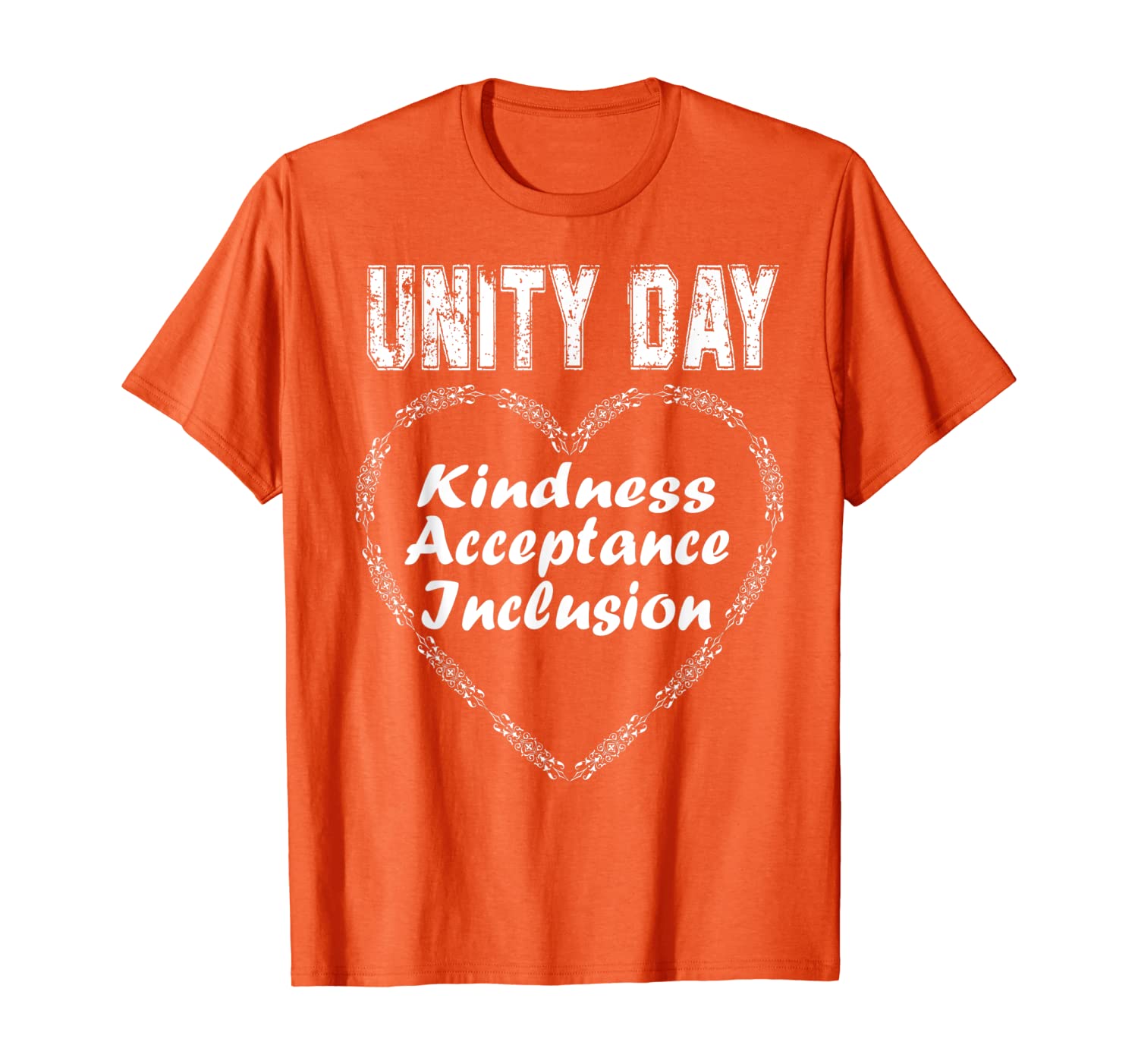 

Unity Day Shirt Squad Orange Kindness Acceptance Inclusion T-Shirt, White;black