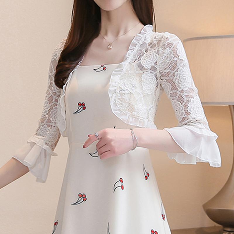 

Hats, Scarves & Gloves Sets Ly Women's Round Collar Shawl With Plain Floral Lace As Gifts For Girls M99