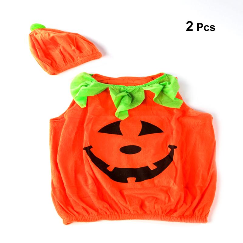 

Party Hats 2-in-1 Children's Pumpkin Style Hat & One-piece Sleeveless Clothes Suit For /Parties /Show (Orange)