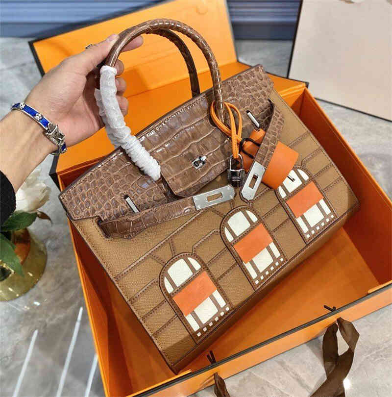 

Designer Handbags for Women Luxury Shoulder Bags Classic Ladies Handbag 2021 High Quality Leather Birkin Platinum Tote Bag With Logo, Blue