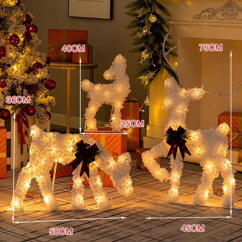 

Christmas Decorations Large Iron Luminous Snowman Elk Tree Ornaments Country Decor Nightmare Before Party