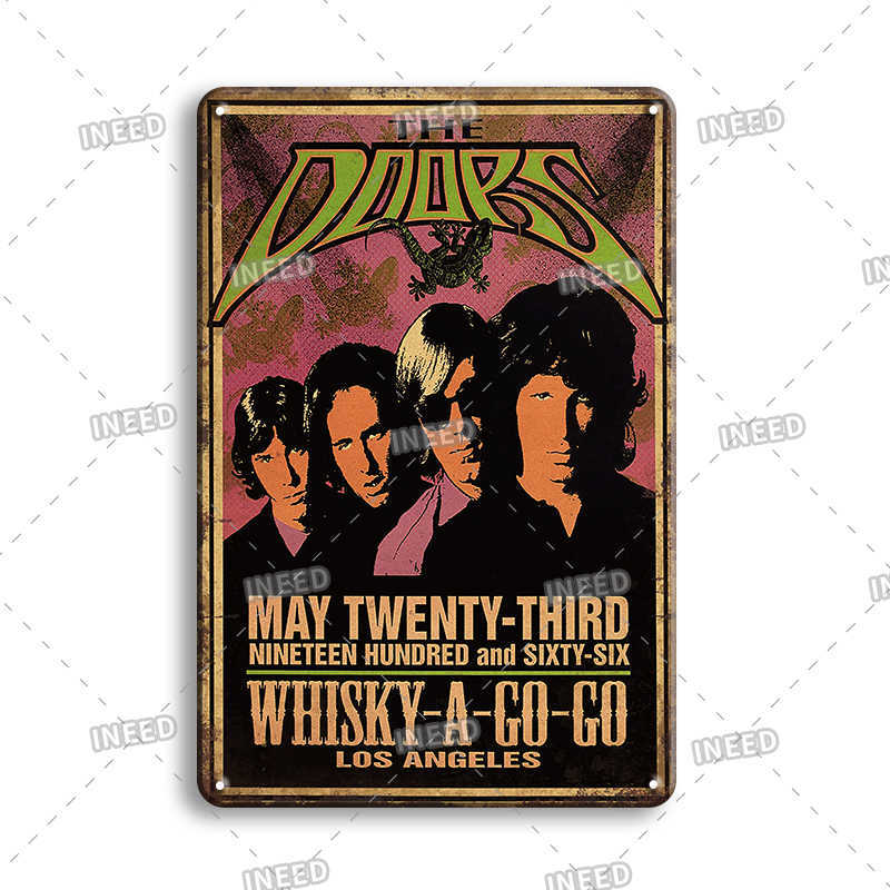 

Retro Music Band Poster Metal Plaque Tin Sign Vintage Rock Signs Plate For Pub Bar Decorative Stickers Living Room Door Decor