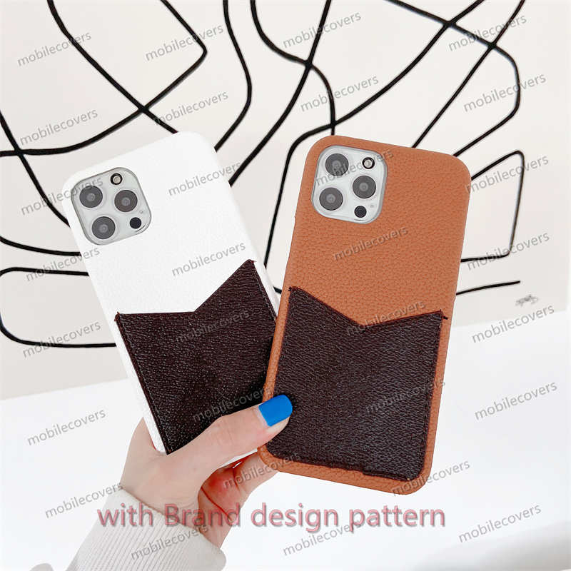 

LL Litchi grain design Phone Cases For iPhone 13promax case 13pro 12 12Pro 12proMax 7 8plus X XS XR XSMAX samsung note20 s21 s20 with card