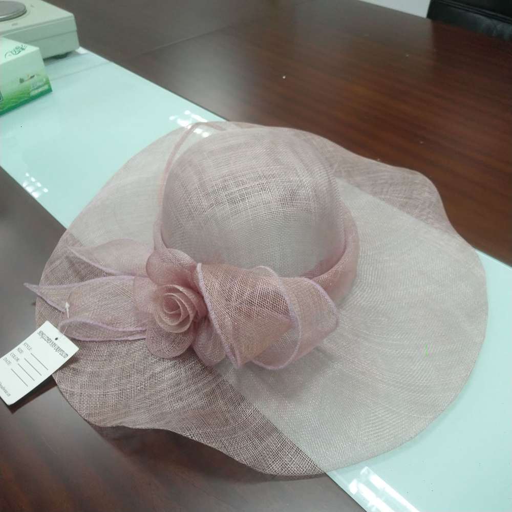 

Custom made Philippine hemp yarn fashion big brim Sun hat, Blue;gray