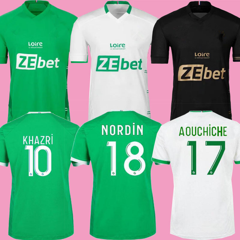 

2021 Maillot de pied As Saints-Étienne soccer Jerseys Homme Kit Youssouf 21 22 St Etienne Khazri Boudebouz Aholou ASSE 2022 men football shirt