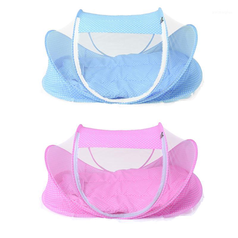 

Crib Netting Wholesale- 4PCS/SET Baby Bed With Pillow Mat Set Portable Foldable Infant Bedding Sleep Travel Bed1, Blue